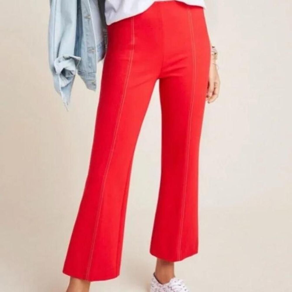 Anthropologie Women's Red Trousers